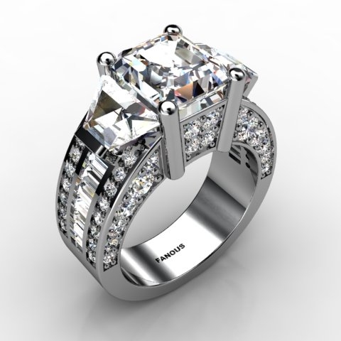 18k White Gold Engagement Ring 2.122ct - 1002160-18kw