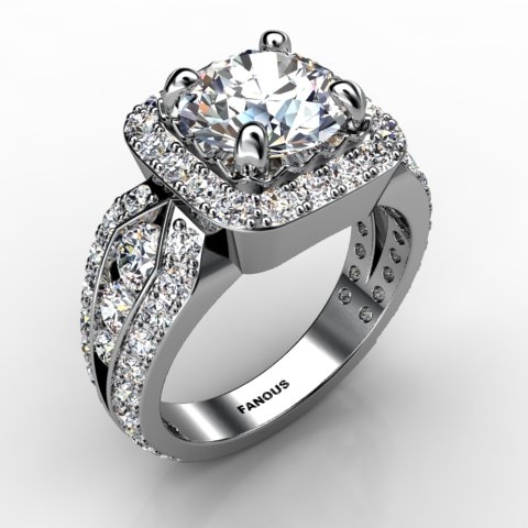 18k White Gold Engagement Ring 1.92ct - 1002940-18kw